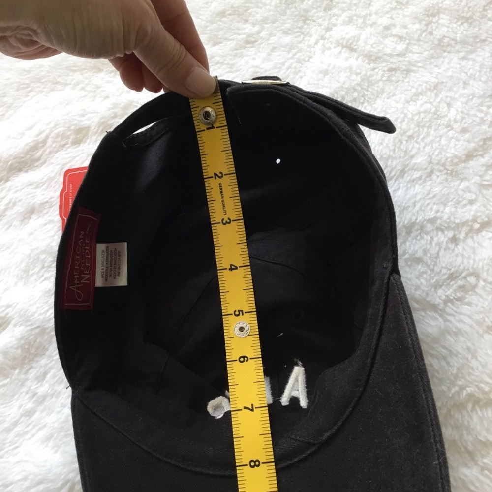American Needle Black "Paris" Baseball Adjustable Strapback Hat - Picture 10 of 10